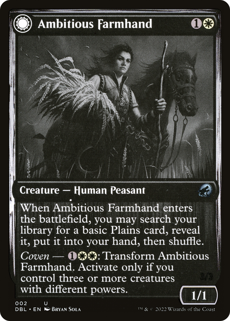Ambitious Farmhand // Seasoned Cathar (002) - Innistrad: Double Feature