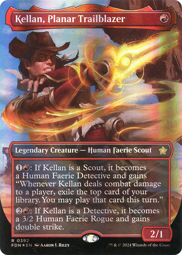 Kellan, Planar Trailblazer (Borderless) (Mana Foil) (392) Foil - Foundations