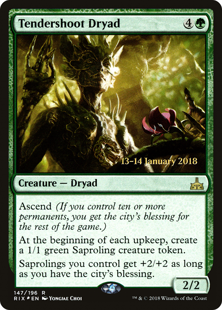 Tendershoot Dryad (147) Foil - Rivals of Ixalan Promos