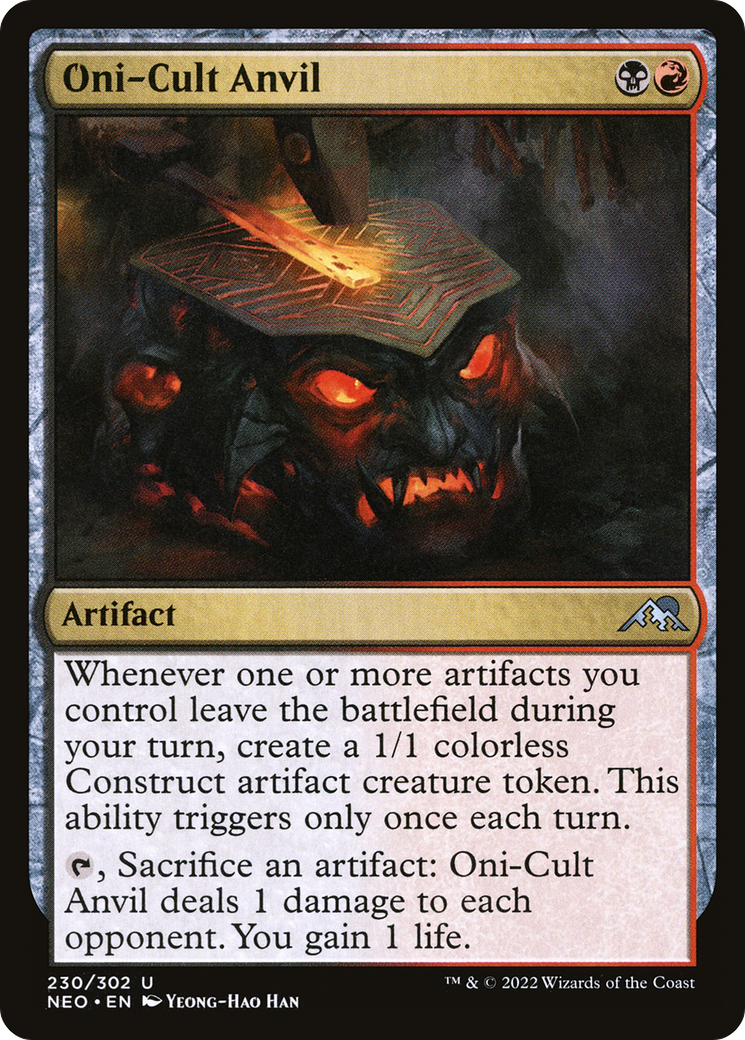 Oni-Cult Anvil (230) Foil - Kamigawa: Neon Dynasty