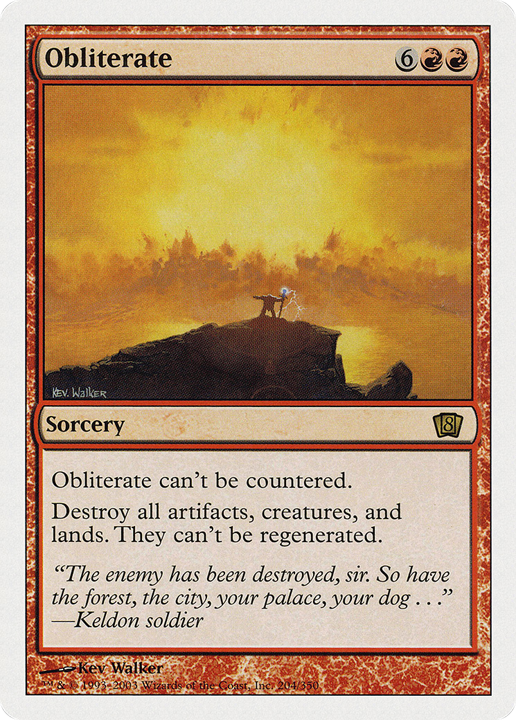 Obliterate (204) Foil - Eighth Edition