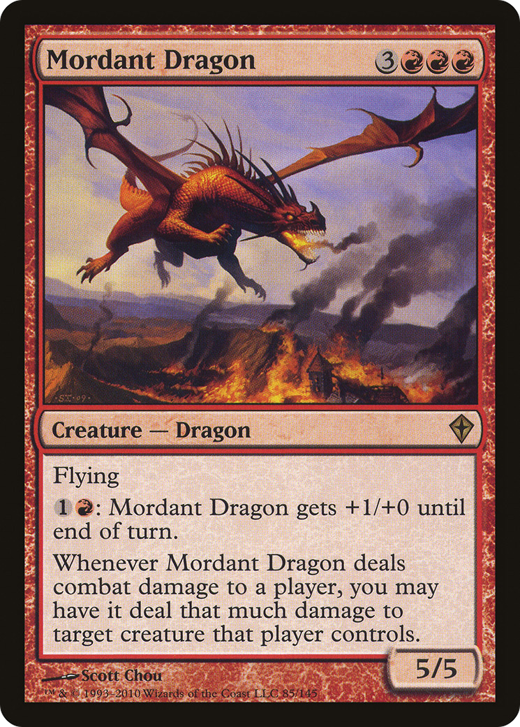 Mordant Dragon (085) Foil - Worldwake