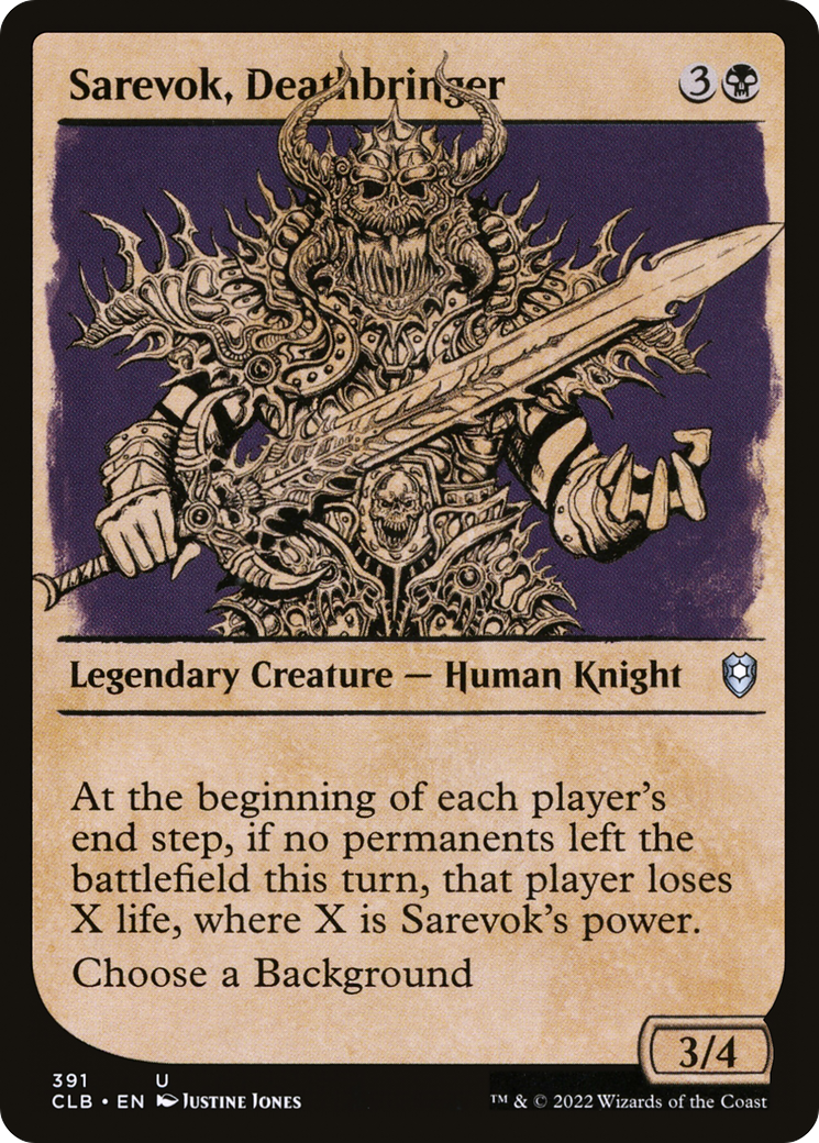 Sarevok, Deathbringer (Showcase) (391) Foil - Commander Legends: Battle for Baldur's Gate
