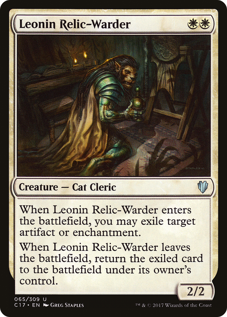 Leonin Relic-Warder (065) - Commander 2017