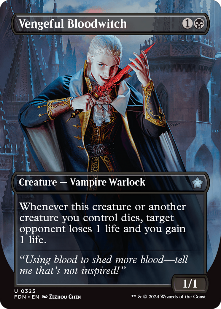 Vengeful Bloodwitch (Borderless) (325) Foil - Foundations