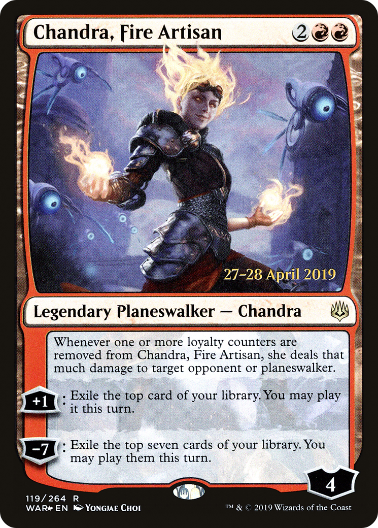 Chandra, Fire Artisan (119s) Foil - War of the Spark Promos