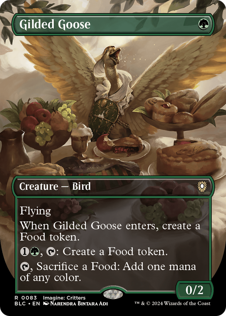 Gilded Goose (Borderless) (083) Foil - Bloomburrow Commander