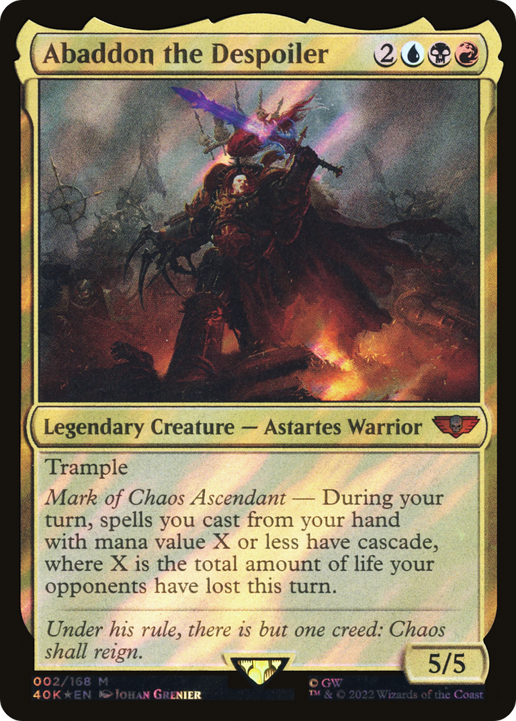 Abaddon the Despoiler (002) Foil - Warhammer 40,000 Commander