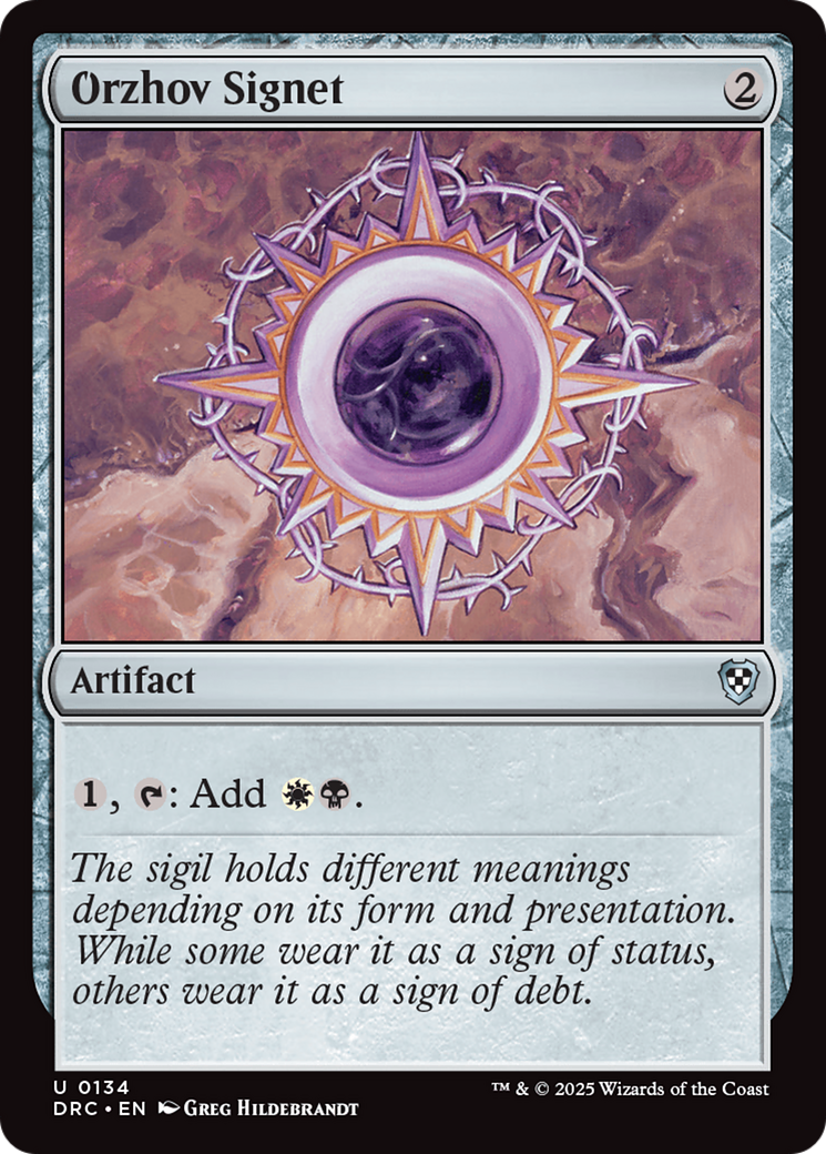 Orzhov Signet (134) - Commander: Aetherdrift