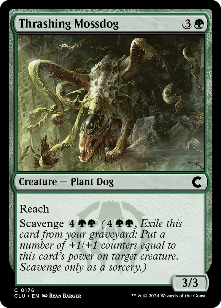 Thrashing Mossdog (176) - Ravnica: Clue Edition