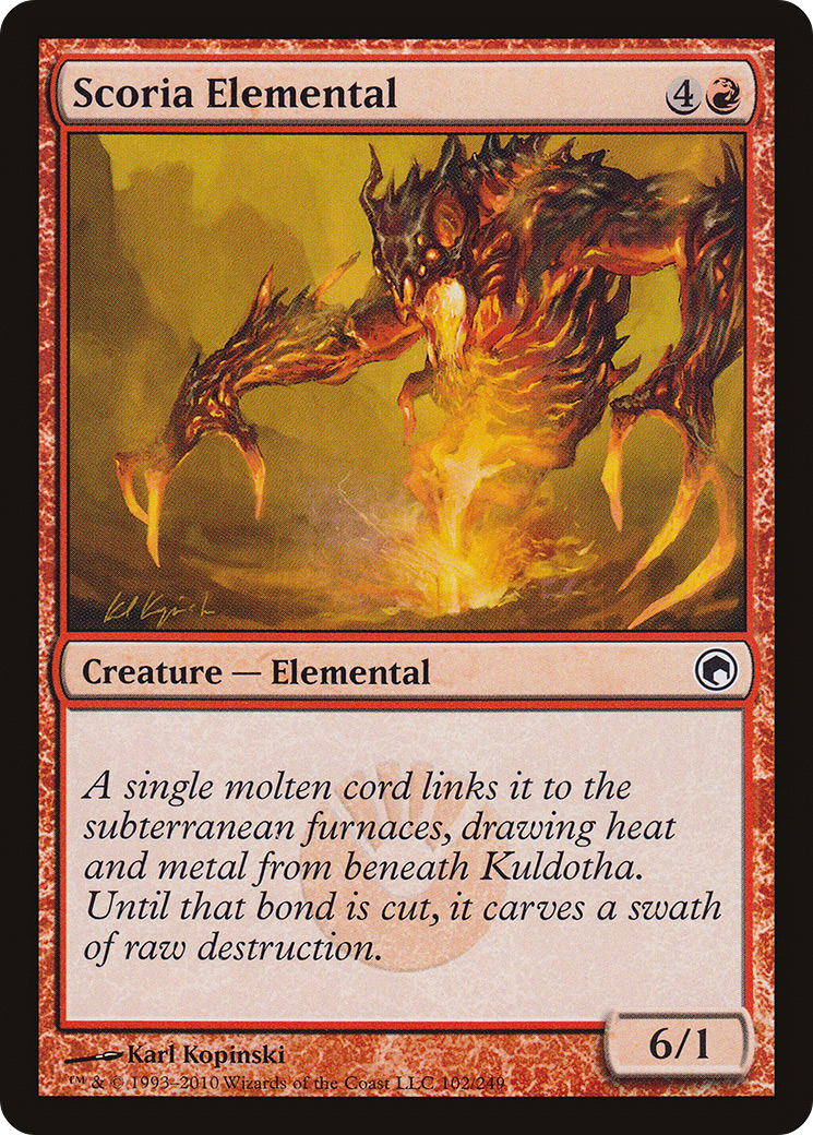 Scoria Elemental (102) Foil - Scars of Mirrodin