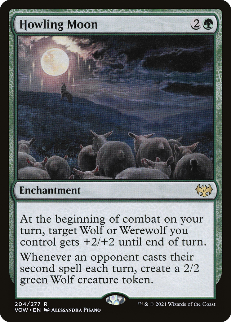 Howling Moon (204) Foil - Innistrad: Crimson Vow