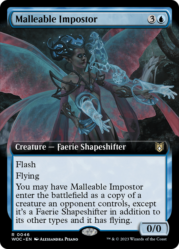 Malleable Impostor (Extended Art) (046) - Wilds of Eldraine Commander