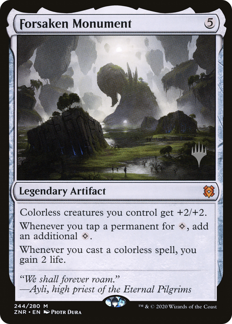 Forsaken Monument (244p) Foil - Zendikar Rising Promos