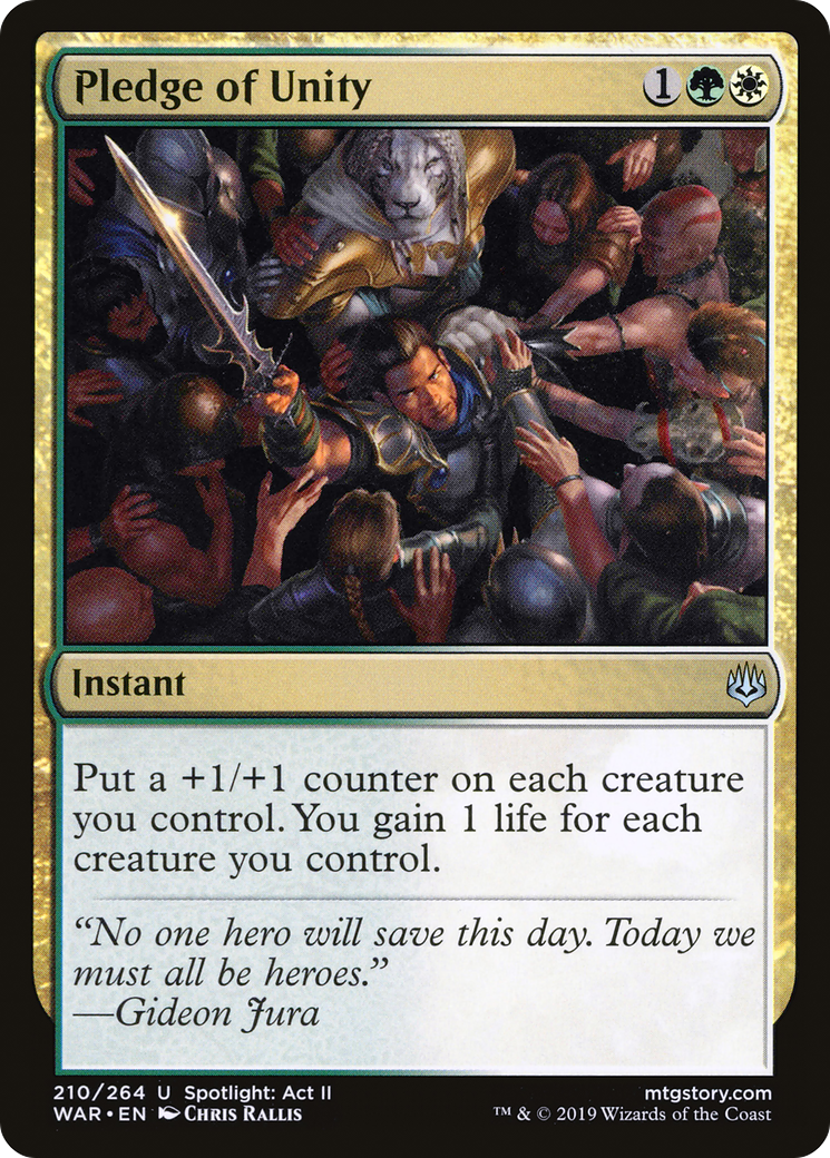 Pledge of Unity (210) Foil - War of the Spark
