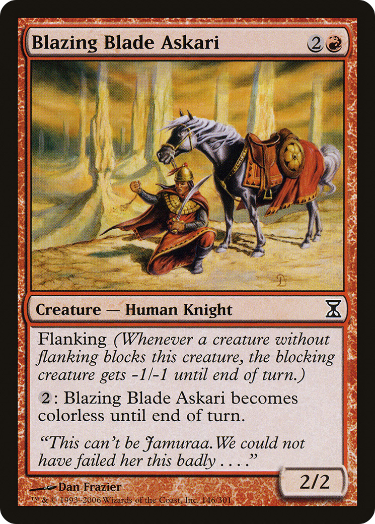 Blazing Blade Askari (146) Foil - Time Spiral