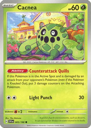 Cacnea (5) Reverse Holofoil - Scarlet & Violet