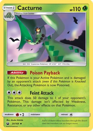 Cacturne (20) Reverse Holofoil - Celestial Storm