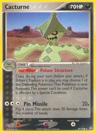 Cacturne (27) Reverse Holofoil - Power Keepers