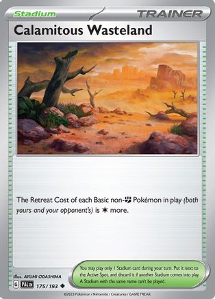Calamitous Wasteland (175) Reverse Holofoil - Paldea Evolved