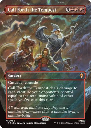 Call Forth the Tempest (Borderless) (062) Surge Foil - The Hobbit: Eternal-Legal
