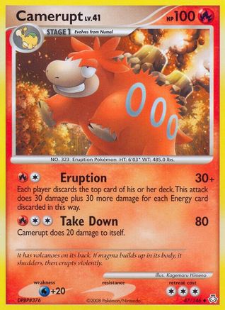 Camerupt (47) Reverse Holofoil - Legends Awakened