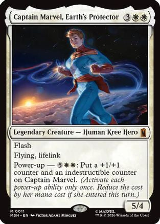Captain Marvel, Earth's Protector (011) Foil - Marvel Super Heroes