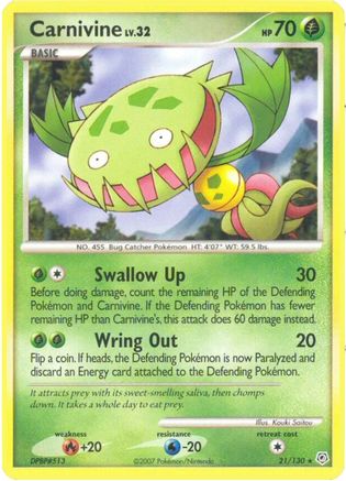 Carnivine (21) Reverse Holofoil - Diamond & Pearl