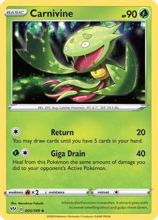 Carnivine (5) Reverse Holofoil - Darkness Ablaze