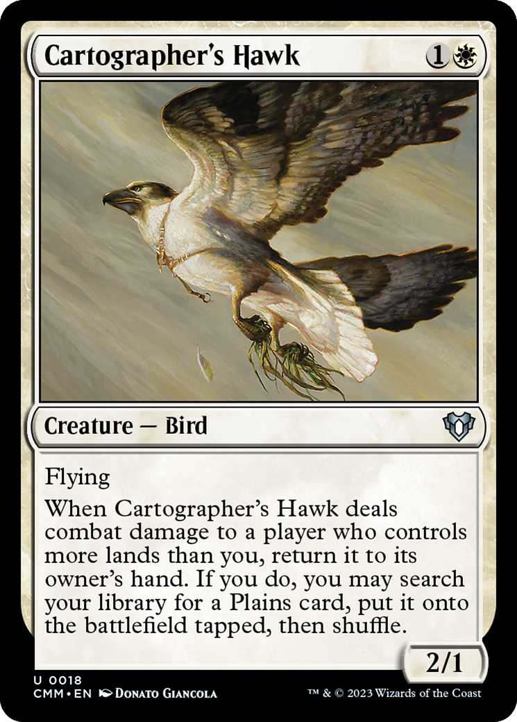 Cartographer's Hawk (018) - Commander Masters