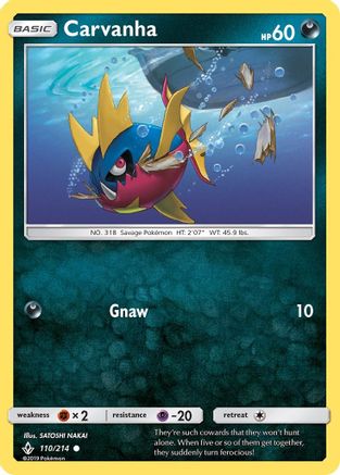 Carvanha (110) Reverse Holofoil - Unbroken Bonds