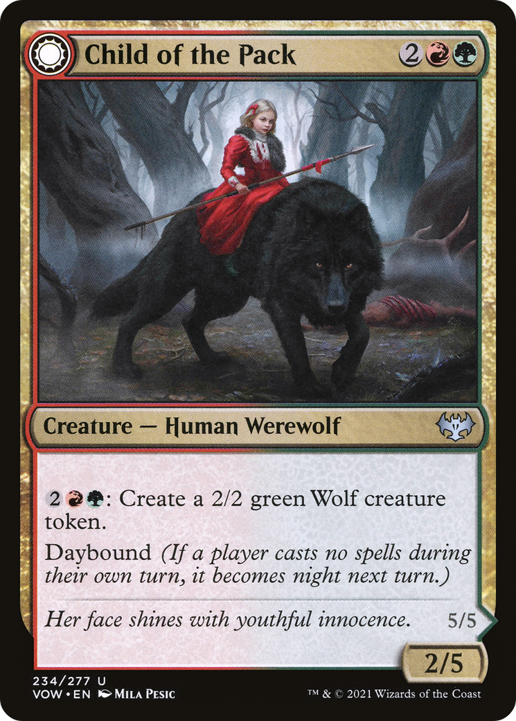 Child of the Pack // Savage Packmate (234) Foil - Innistrad: Crimson Vow
