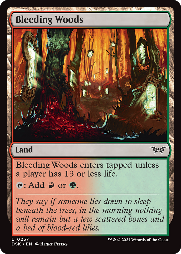 Bleeding Woods (257) Foil - Duskmourn: House of Horror