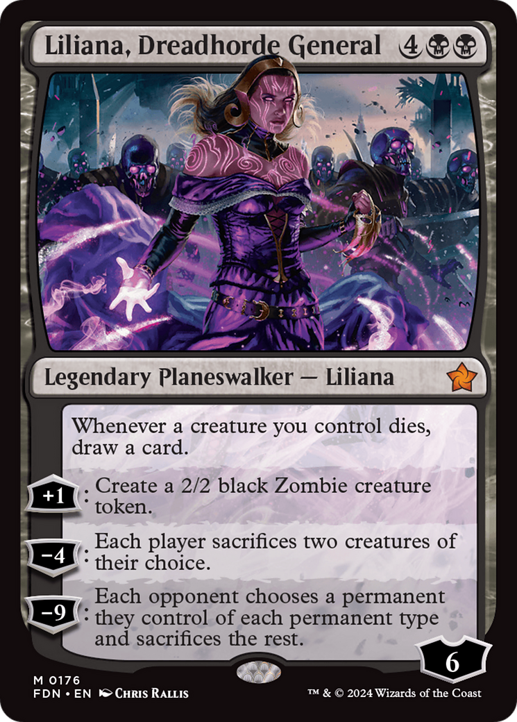 Liliana, Dreadhorde General (176) Foil - Foundations