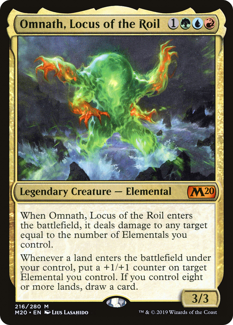 Omnath, Locus of the Roil (216) Foil - Core Set 2020