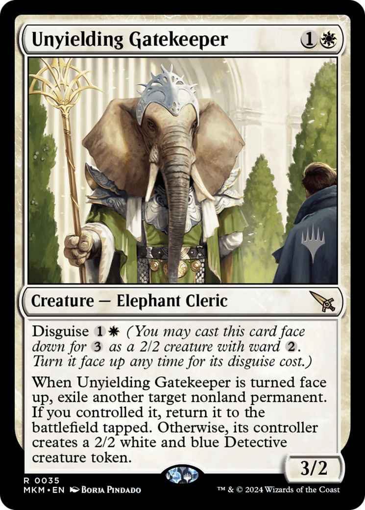 Unyielding Gatekeeper (035) Foil - Murders at Karlov Manor Promos