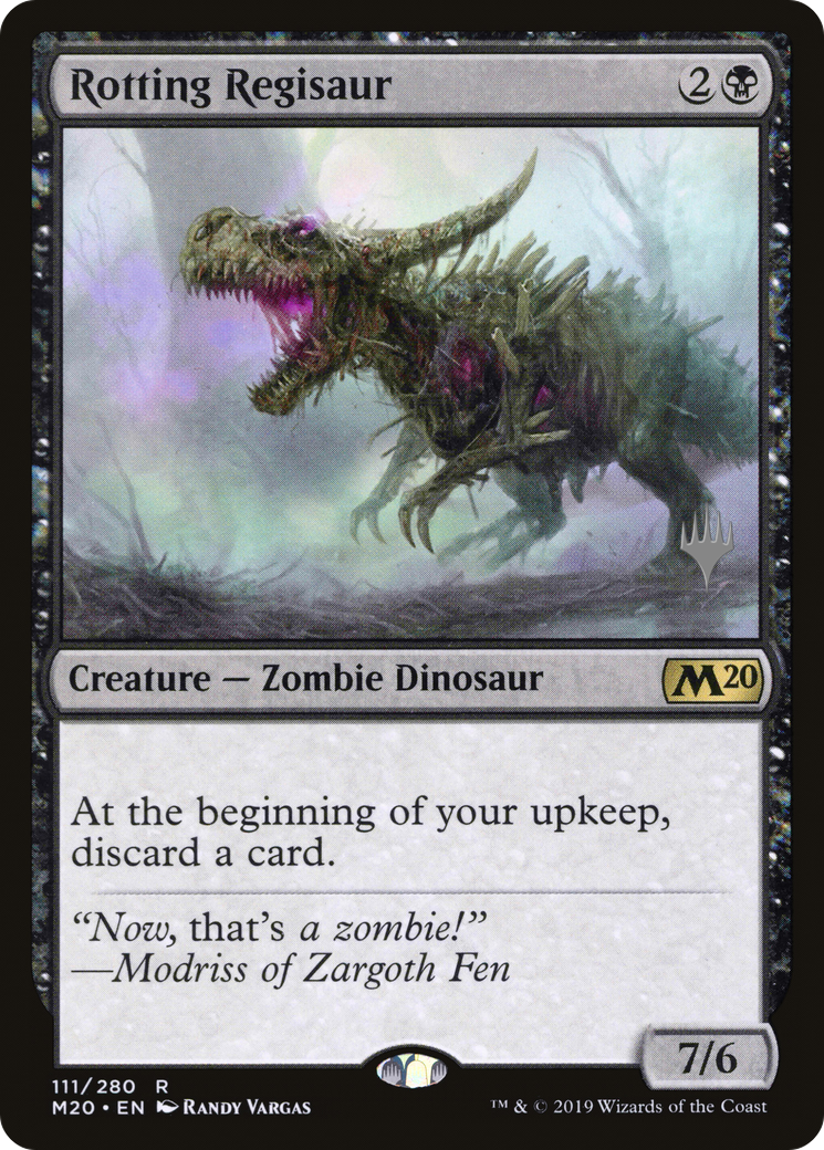 Rotting Regisaur (111) Foil - Core Set 2020 Promos