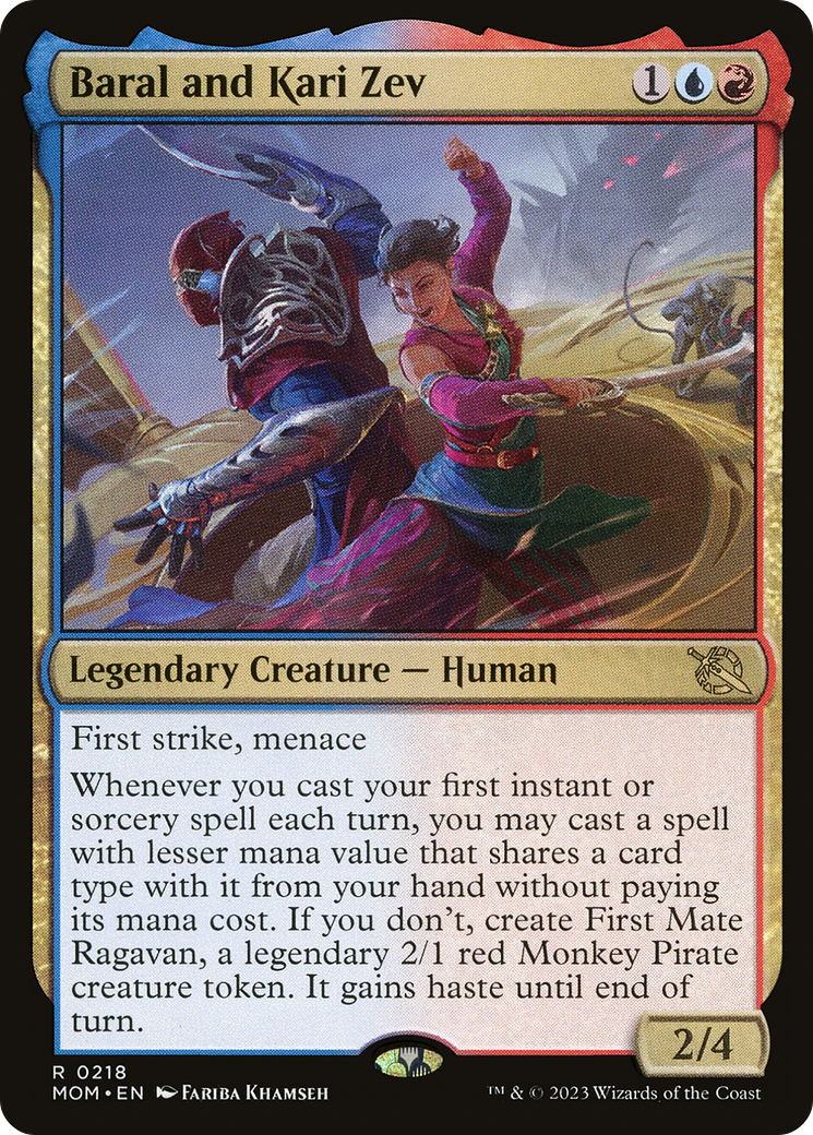 Baral and Kari Zev (218) Foil - March of the Machine