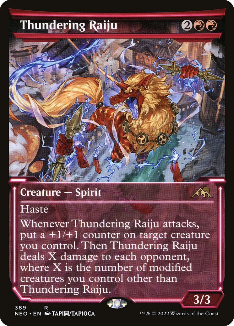 Thundering Raiju (Showcase) (389) - Kamigawa: Neon Dynasty