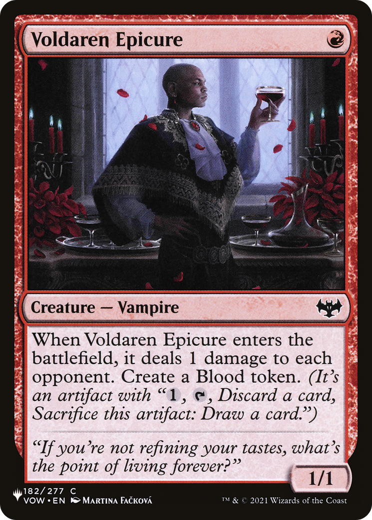 Voldaren Epicure (VOW-182) - The List