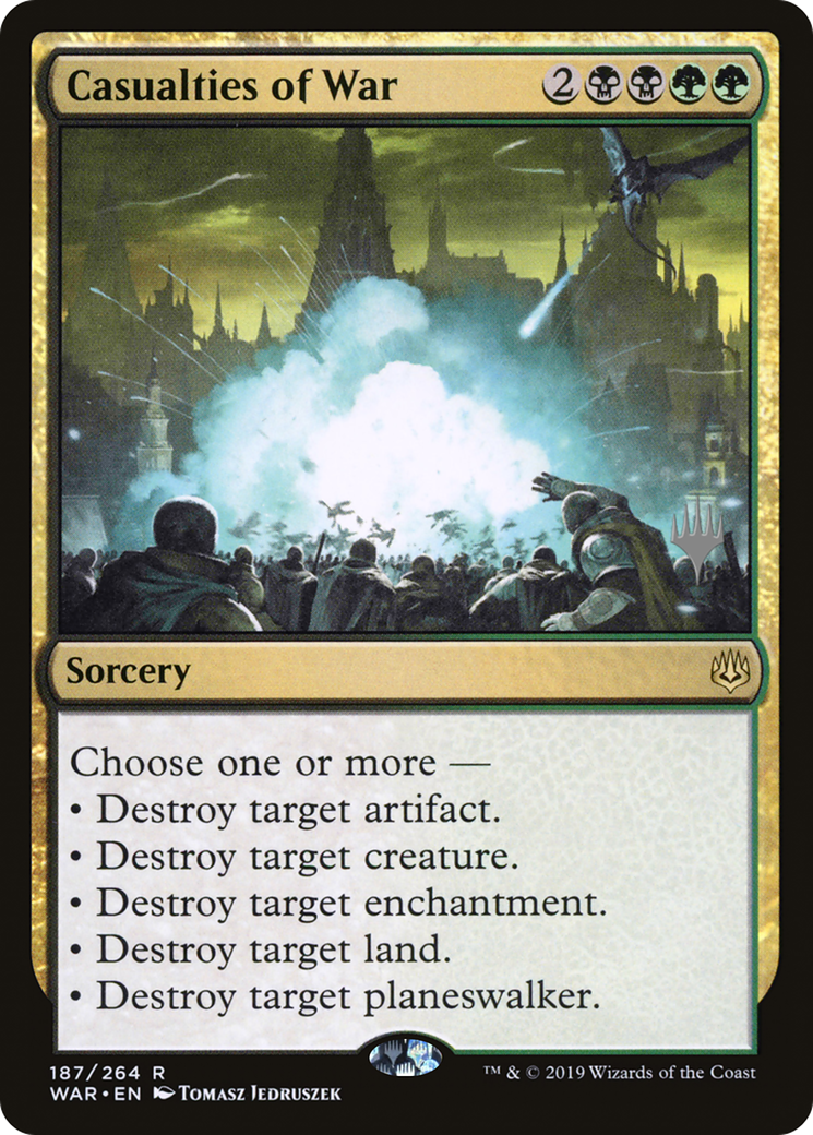 Casualties of War (187p) Foil - War of the Spark Promos