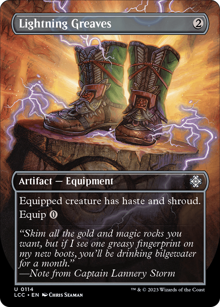 Lightning Greaves (Borderless) (114) Foil - The Lost Caverns of Ixalan Commander