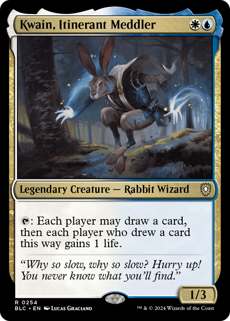 Kwain, Itinerant Meddler (254) - Bloomburrow Commander