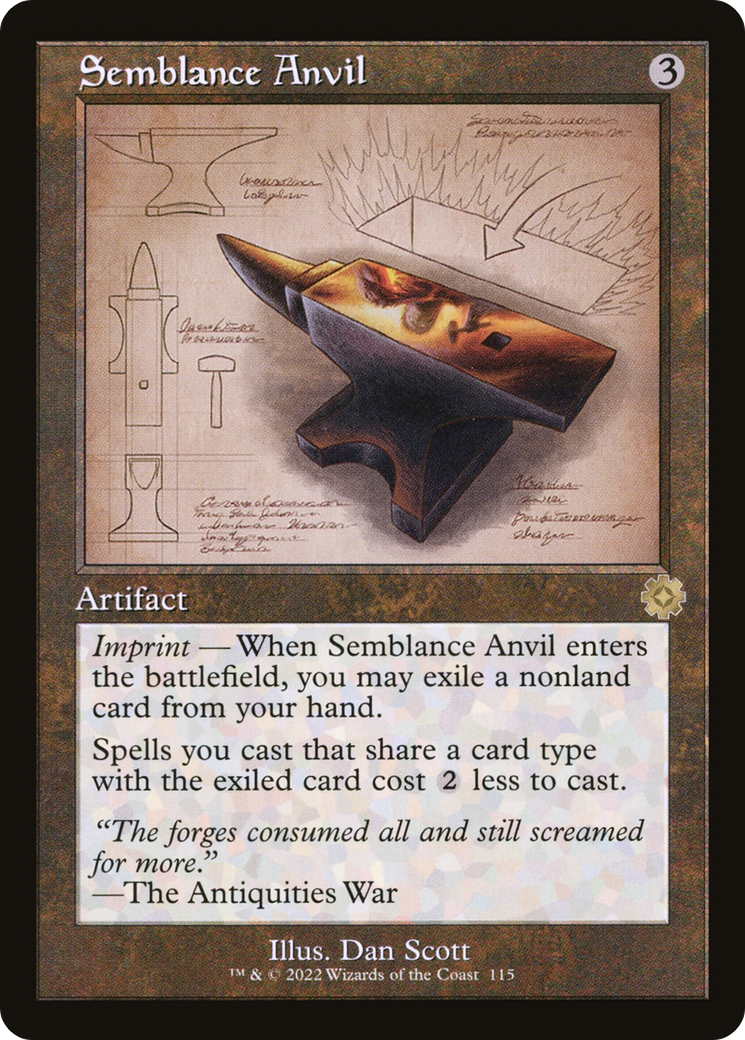 Semblance Anvil (Schematic) (Retro) (115) - The Brothers' War Retro Artifacts