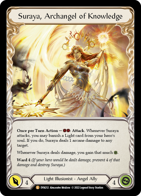 Invoke Suraya // Suraya, Archangel of Knowledge (DYN212) Cold Foil - Dynasty
