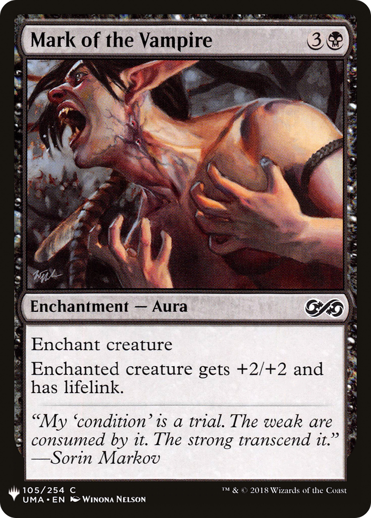 Mark of the Vampire (UMA-105) - The List