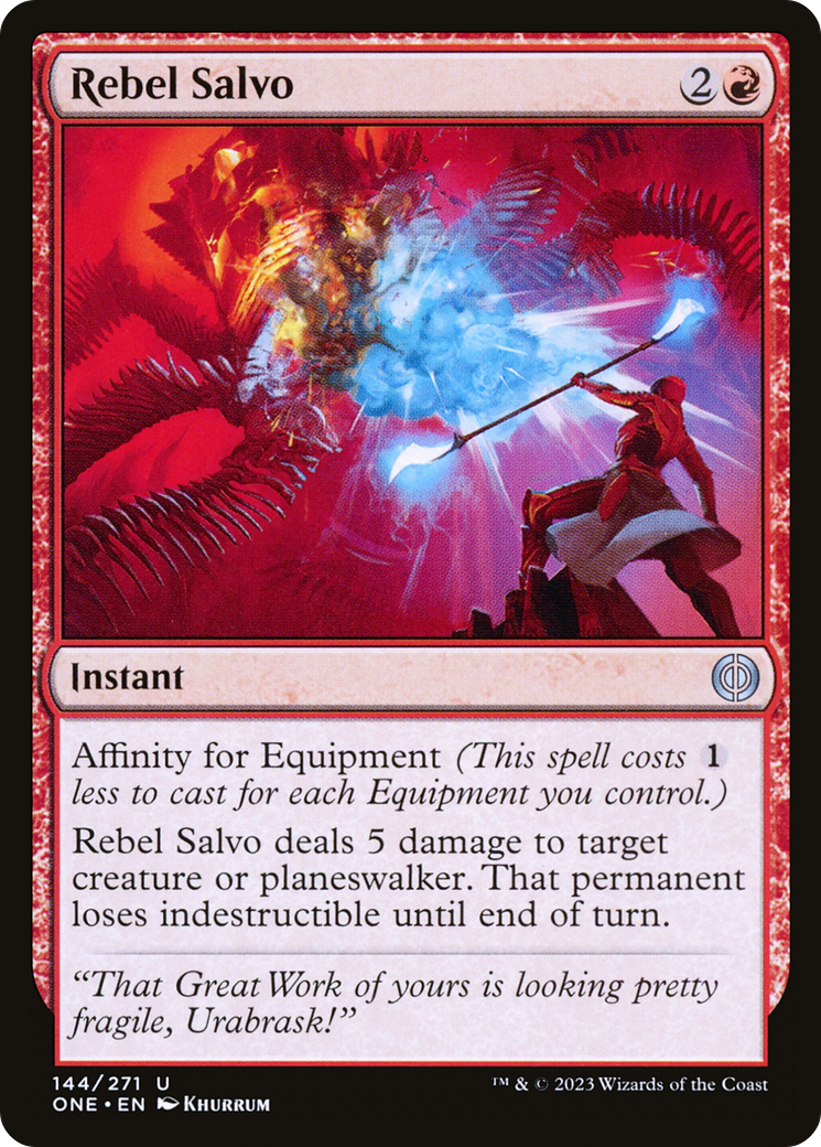 Rebel Salvo (144) Foil - Phyrexia: All Will Be One