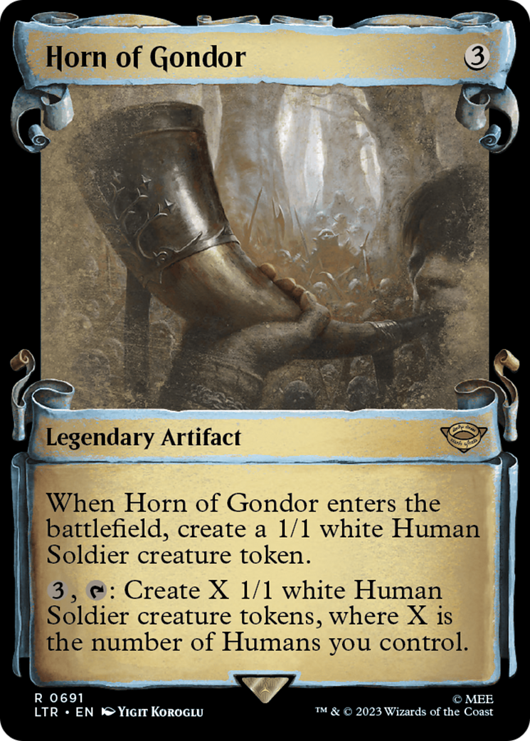 Horn of Gondor (Showcase) (691) Foil - The Lord of the Rings: Tales of Middle-earth