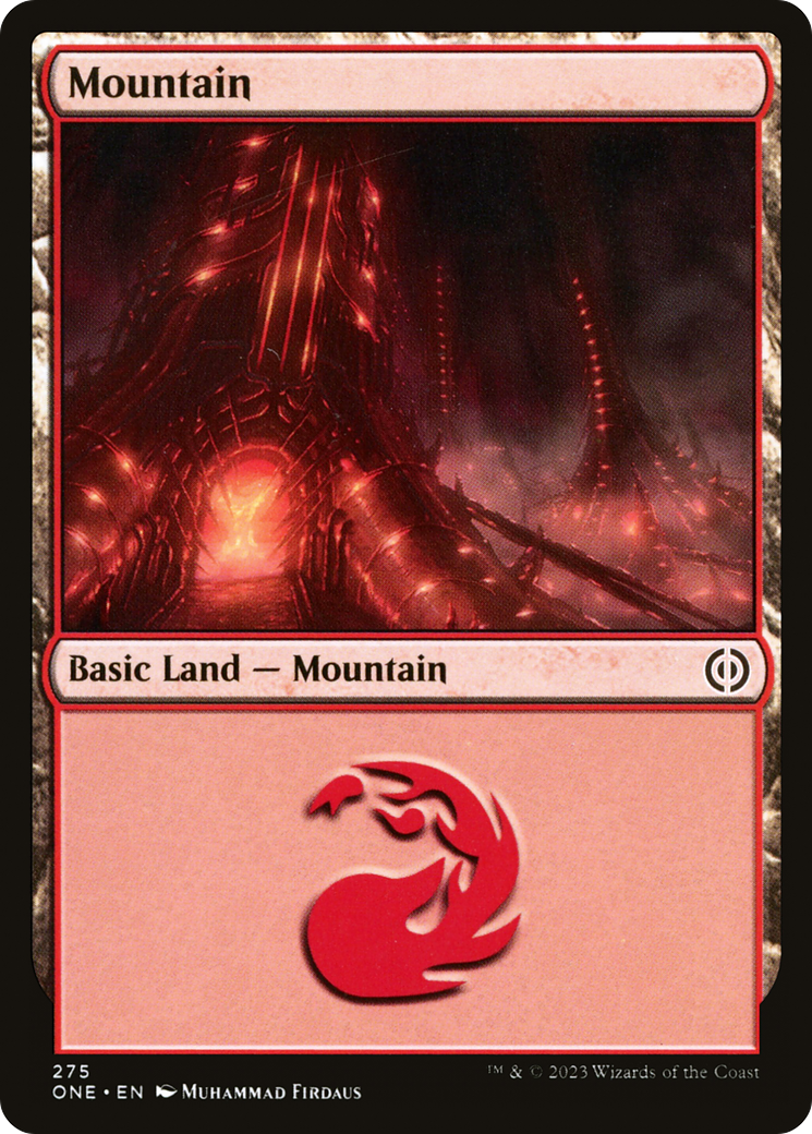 Mountain (275) Foil - Phyrexia: All Will Be One