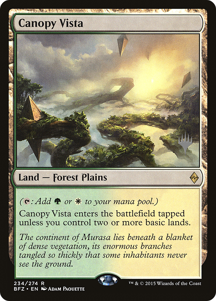 Canopy Vista (234p) Foil - Battle for Zendikar Promos